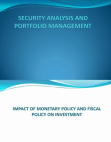 impact of monetary and fiscal policy on investment