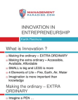 Innovation in Entrepreneurship 