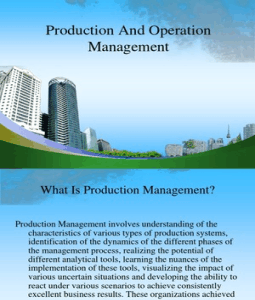 Operation Management  on Production And Operation Management Ppt   Bec Doms Bagalkot