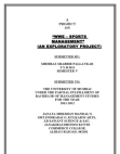 WWE - SPORT MANAGEMENT ( AN EXPLORATORY PROJECT )