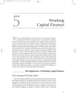 Working Capital Finance.