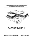 US Army Medical Course MD0842-200 - Parasitology II