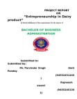 enteprenureship in dairy product