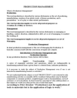Project on Production Management