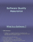 Project on Software Quality Assurance