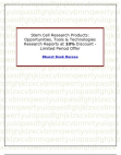 Stem Cell Research Products: Opportunities, Tools & Technologies Research Reports at 10% Discoun