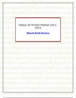 Global 3D Printer Market 2011-2015